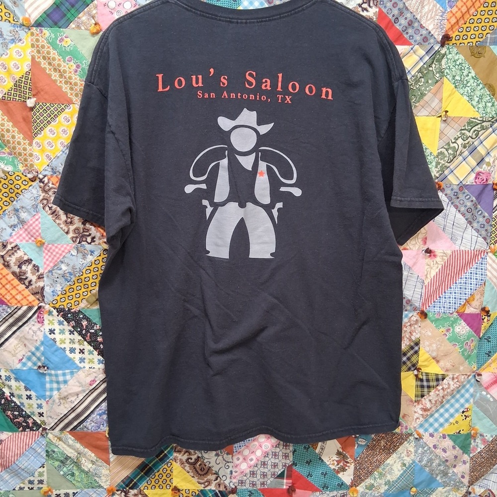 Lous Saloon San Antonia TX T Shirt Black Size XL